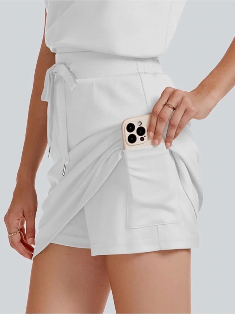 Casly Lamiit Two Piece Set White Tracksuit Skort Matching Set Tennis XL - Picture 6 of 6